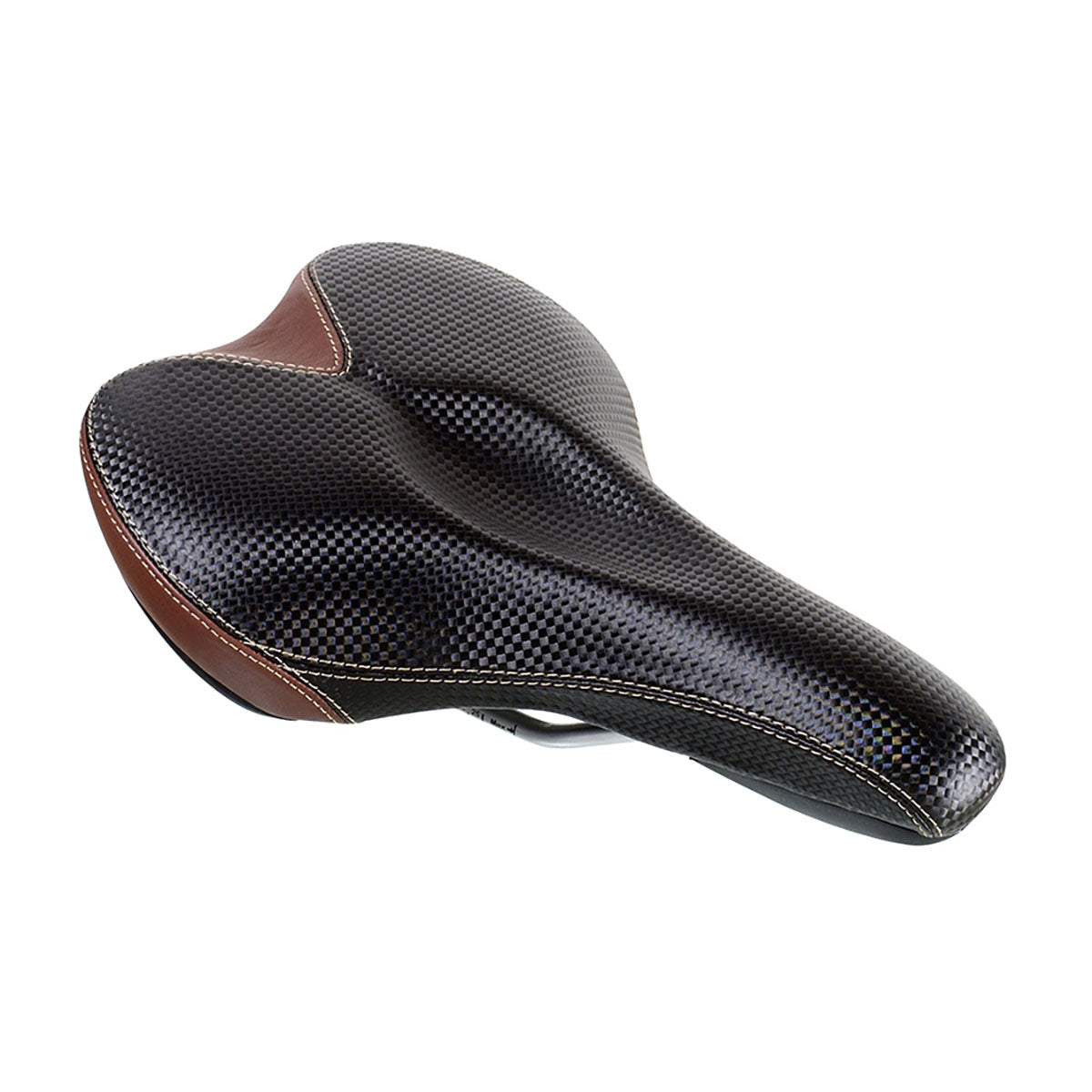 Ergotec - Saddle Comfort L (265 x 206 / 430g | Black / Brown) - OVERLANDERS Outfitter