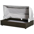 Espresso Wicker Foldable Canopy Raised Dog Bed House with 2 in Thick Cushion - OVERLANDERS Outfitter