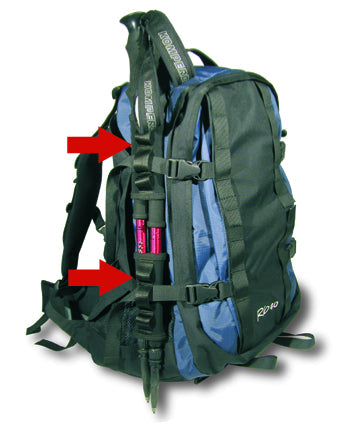 Umbrella Holder-Set – Universal, Weatherproof Mount for Trekking Umbrellas or Poles | Easily Attaches to Backpack Straps for Hands-Free Hiking and Outdoor Adventures - OVERLANDERS Outfitter