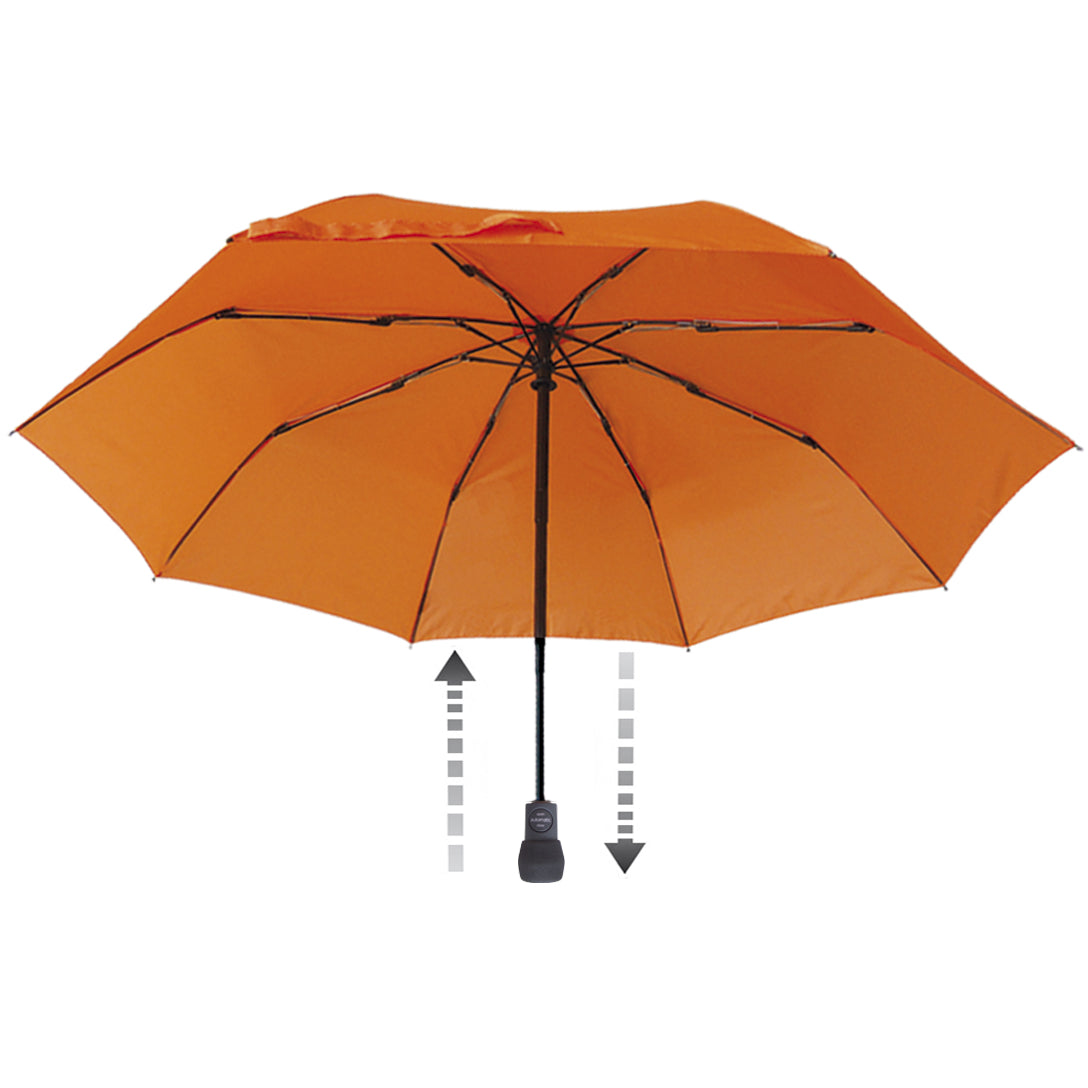EuroSCHIRM USA Light Trek automatic hiking umbrella with windproof frame, floating compass, and backpack case, designed for outdoor durability.