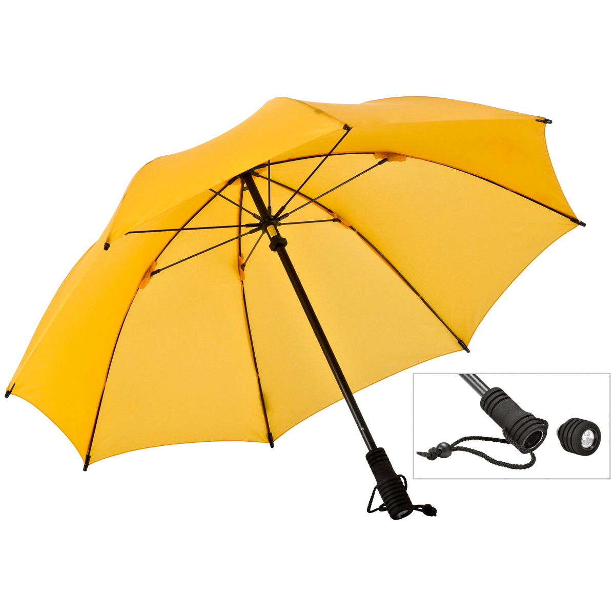 Swing Flashlight Trekking Umbrella – Ultra-Lightweight, Durable Frame with Integrated Detachable LED Flashlight, Windproof Design & UPF 50+ UV Protection - OVERLANDERS Outfitter