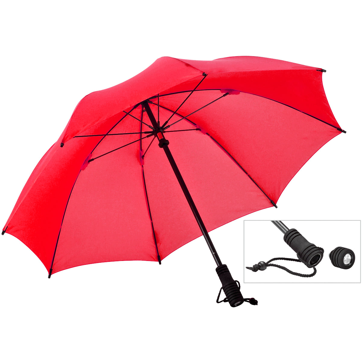 Swing Flashlight Trekking Umbrella – Ultra-Lightweight, Durable Frame with Integrated Detachable LED Flashlight, Windproof Design & UPF 50+ UV Protection - OVERLANDERS Outfitter