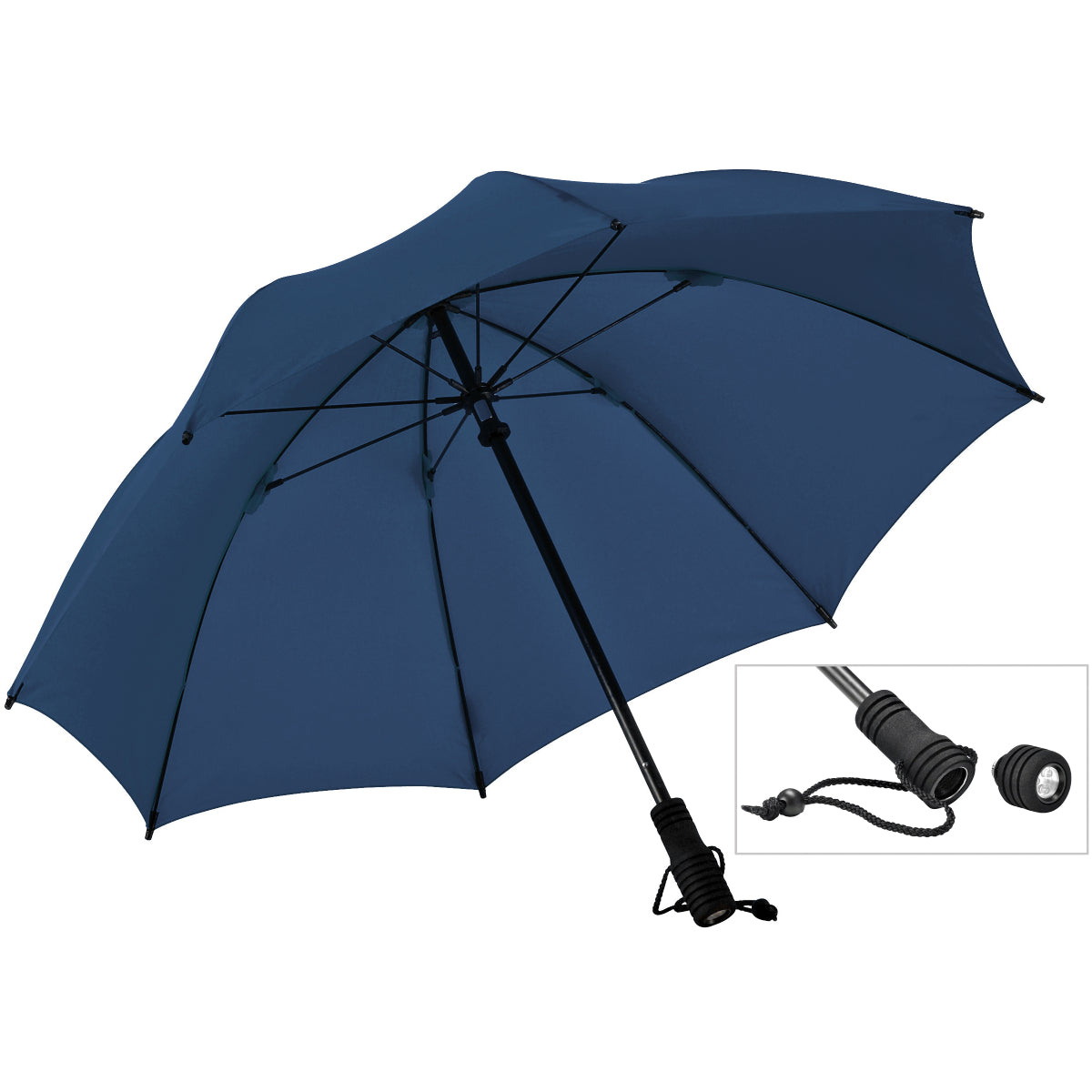 Swing Flashlight Trekking Umbrella – Ultra-Lightweight, Durable Frame with Integrated Detachable LED Flashlight, Windproof Design & UPF 50+ UV Protection - OVERLANDERS Outfitter