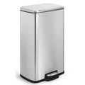 HomePacific 8-gallon stainless steel kitchen trash can with step-on lid, sleek design for easy waste disposal and recycling.