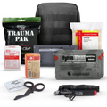 MediTac Premium IFAK Kit with Trauma Pak, CAT Tourniquet, and Hyfin Chest Seal in a compact design.
