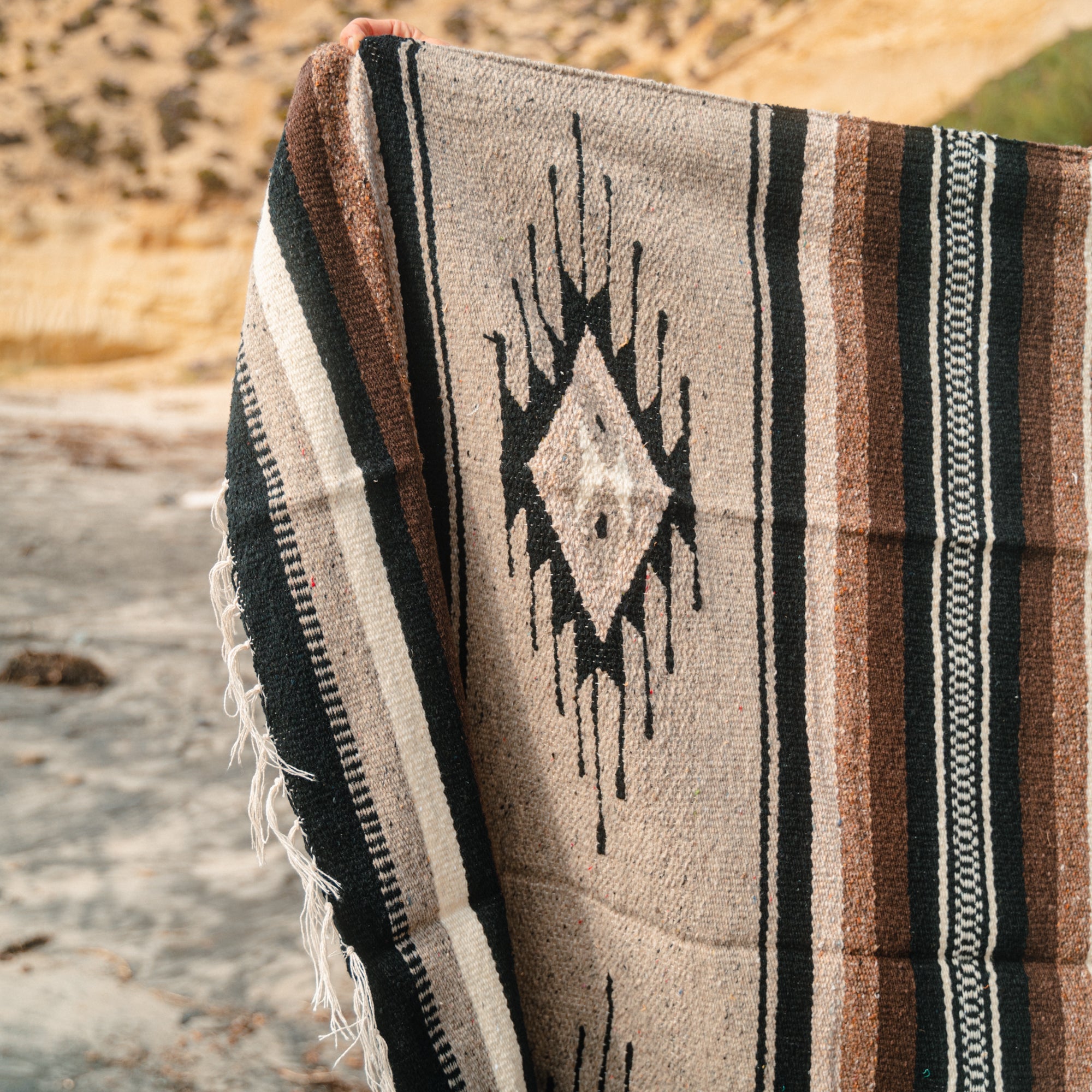 Brown Wool Mexican Blanket - OVERLANDERS Outfitter