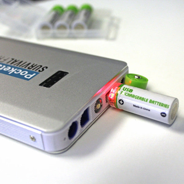 USB Rechargeable AA Batteries w/4-port USB Charger - OVERLANDERS Outfitter