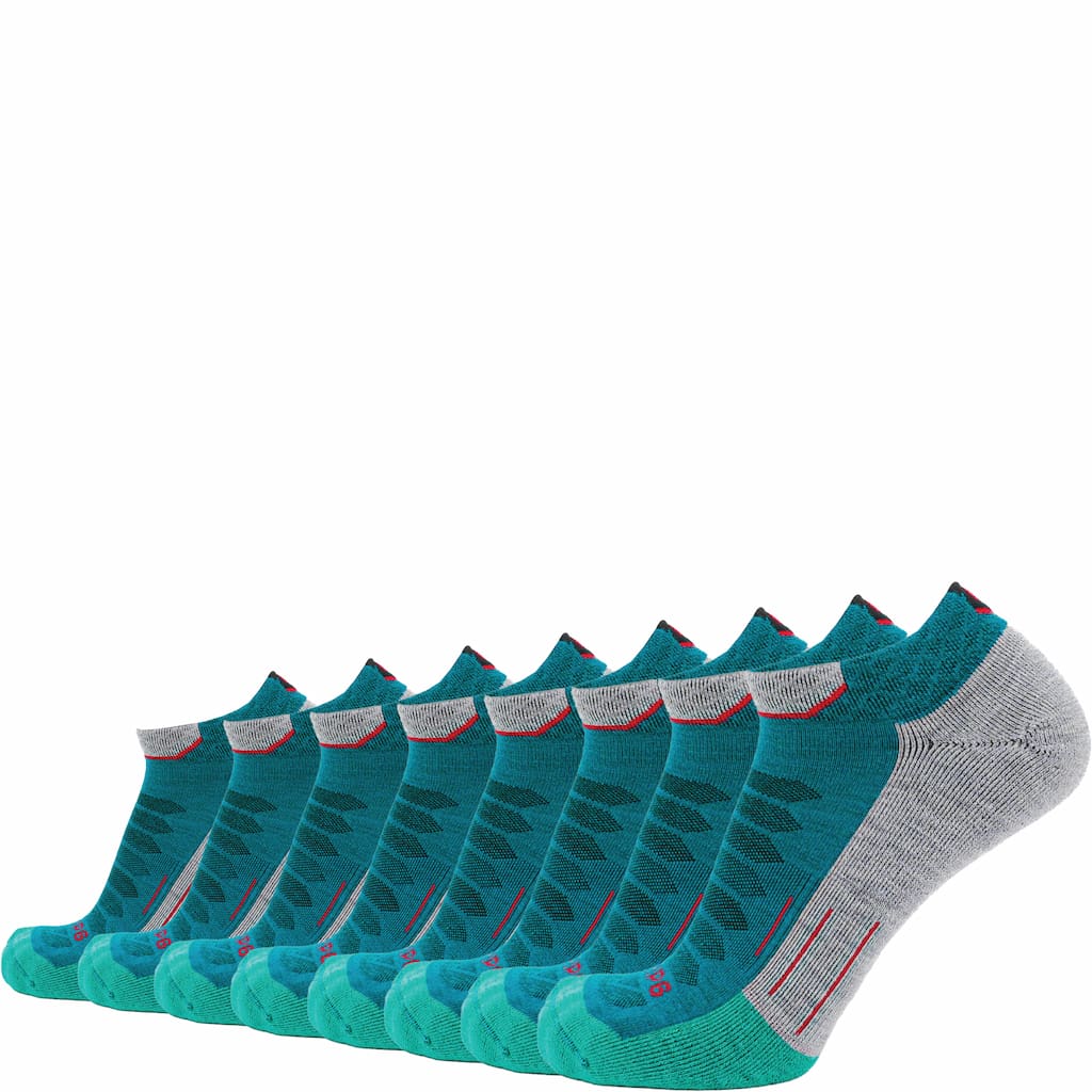 8 Pairs Emerald - Run Ankle Midweight Merino Wool Sock - OVERLANDERS Outfitter