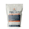 Emerge Survival Fire Kit with essential fire-starting tools and materials displayed on a transparent background.