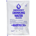 Datrex Emergency Drinking Water Pouches, 4.2oz each, packaged in a case of 64 for survival and emergency preparedness.