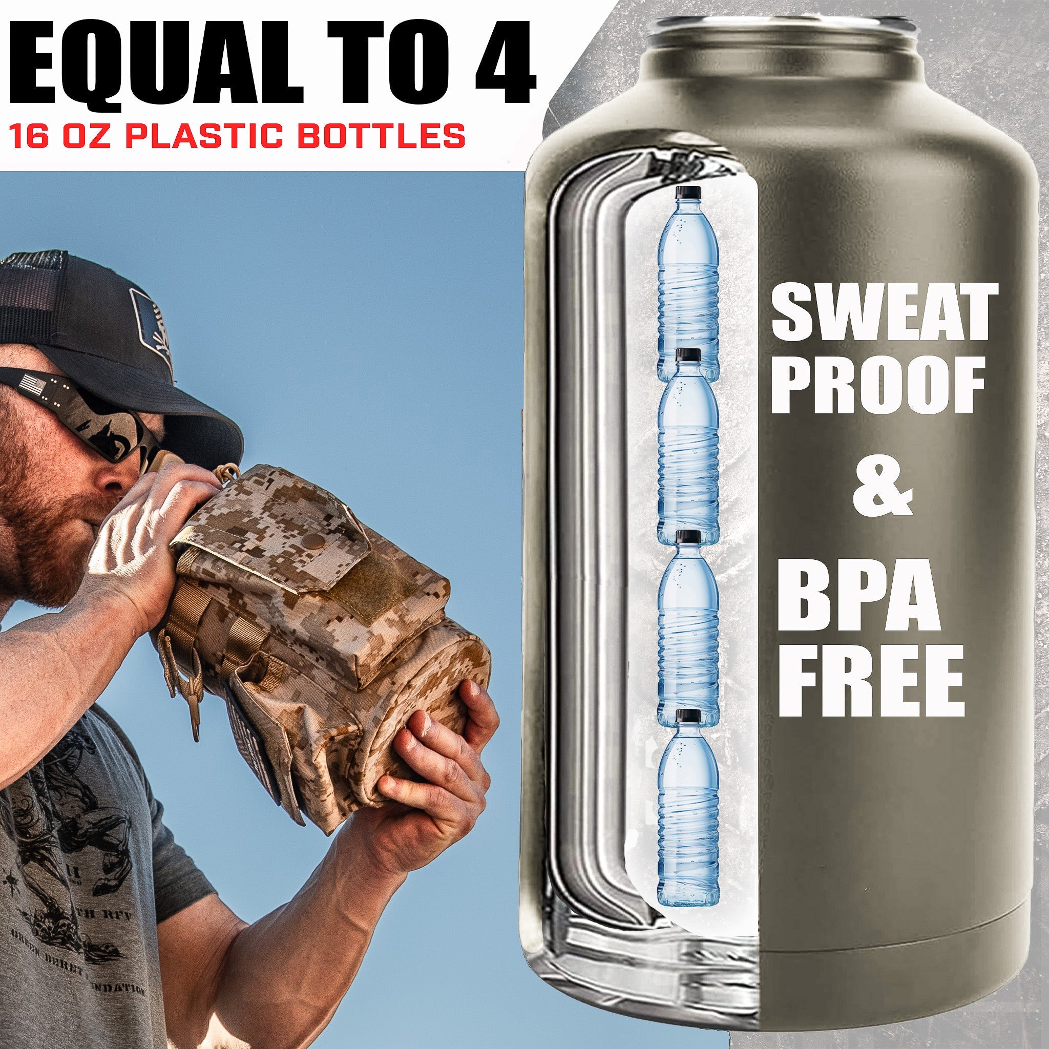 64oz Battle Bottle Water Bottles - We The Collective