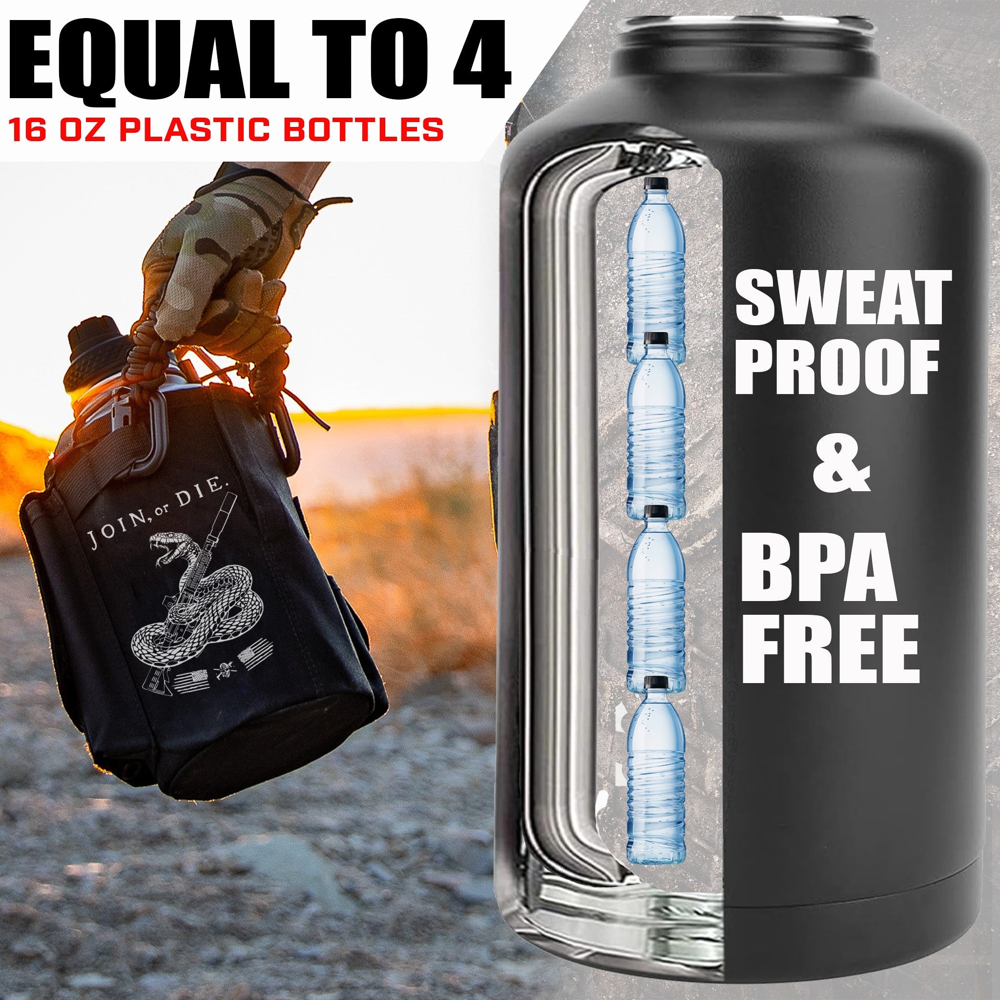 64oz Battle Bottle Water Bottles - We The Collective