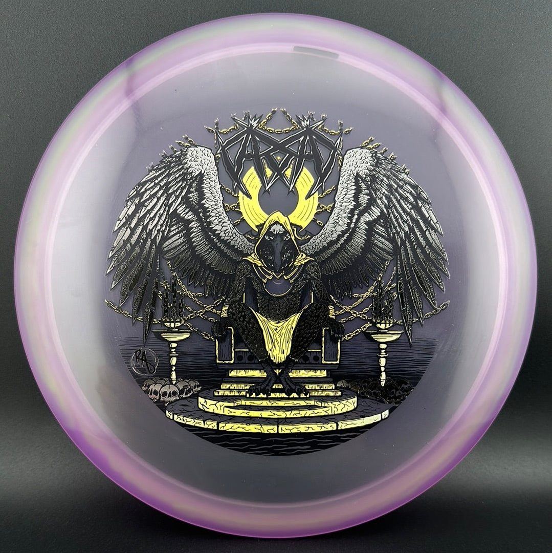 CryZtal Buzzz disc golf disc by Rare Air Discs featuring Karudi the Overseer design from Cult of RAD series.