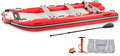 Backcountry Sportsman FastCat12™ catamaran deluxe package with sleek design, featuring twin hulls and outdoor gear setup.