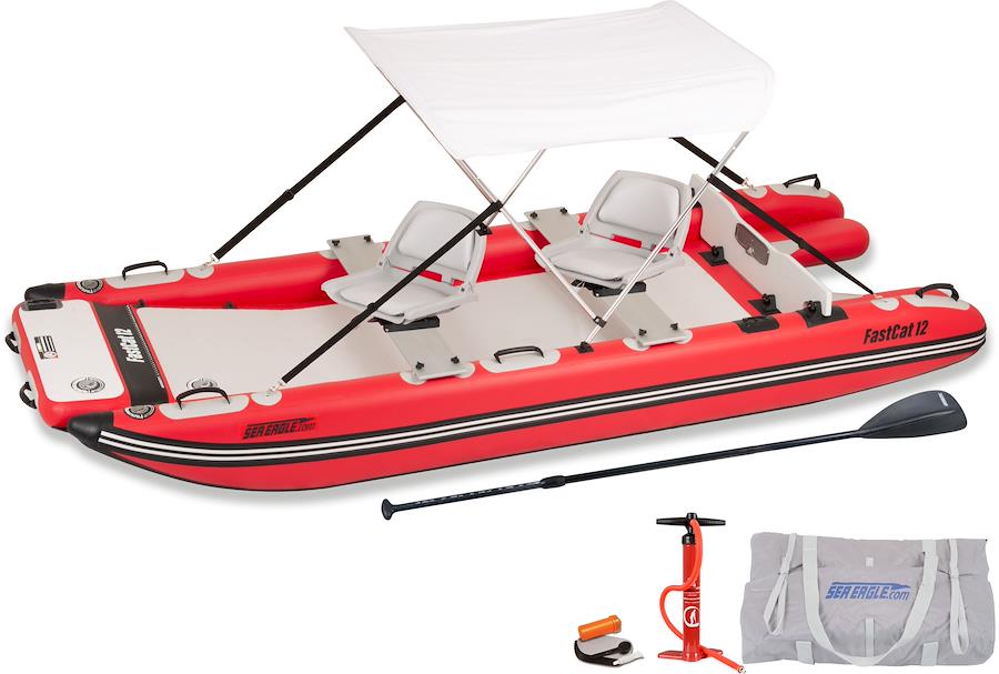 FastCat12 swivel seat with canopy package from Backcountry Sportsman, featuring a comfortable seat and protective canopy for outdoor use.