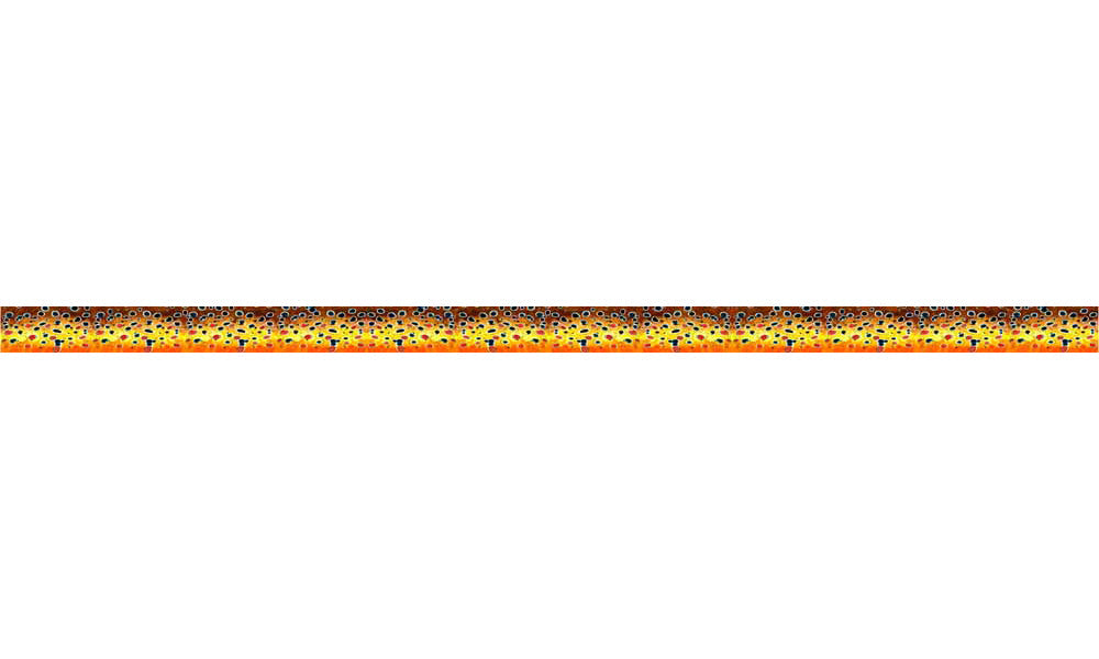 Brown Trout2 dog collar from Fin Flank Accessories by Cognito Brands, Inc., featuring a realistic brown trout design on durable material.