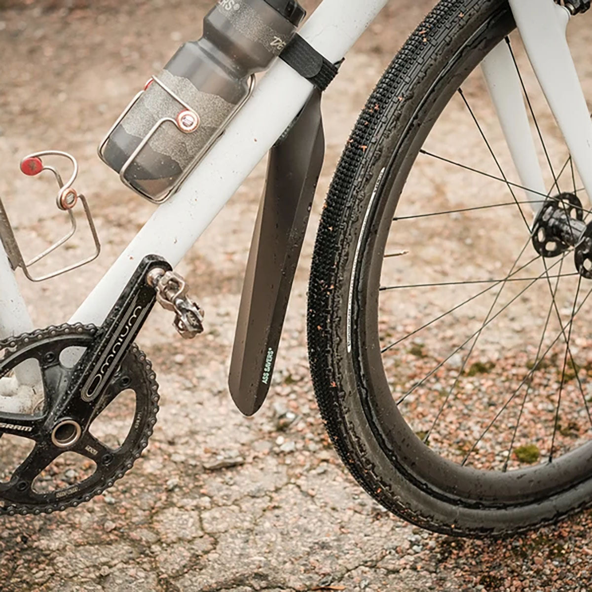 Black ZEITBIKE ASS SAVERS Speed Mullet front mudguard for bikes, lightweight fender designed to protect from mud and water splashes.