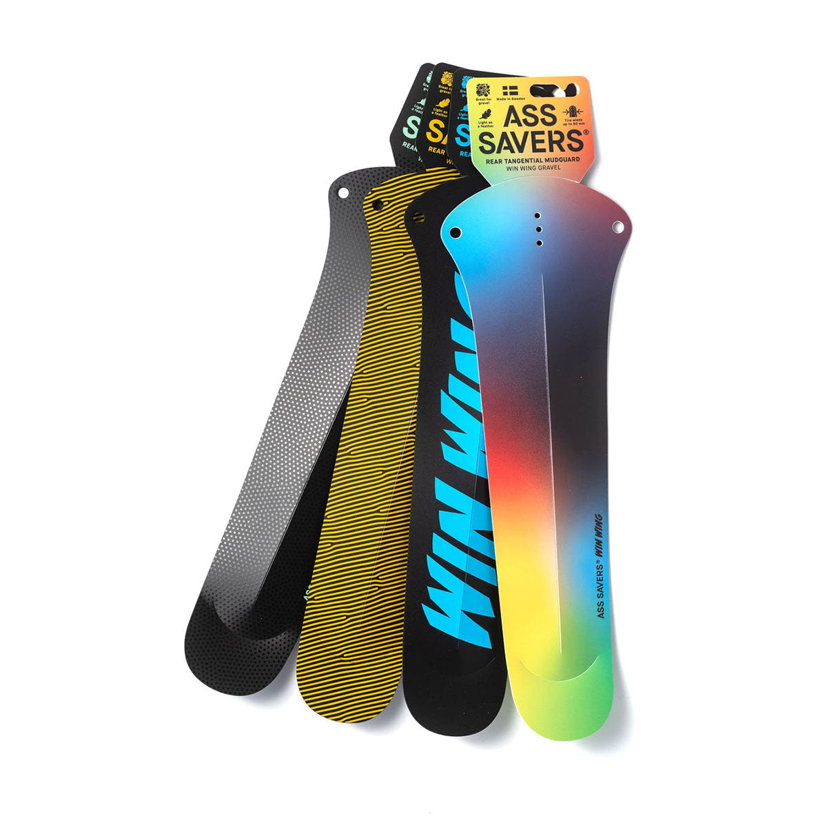 ZEITBIKE Ass Savers Win Wing gravel rear mudguard with grey wishbone, lightweight fender designed for mountain and gravel bikes.