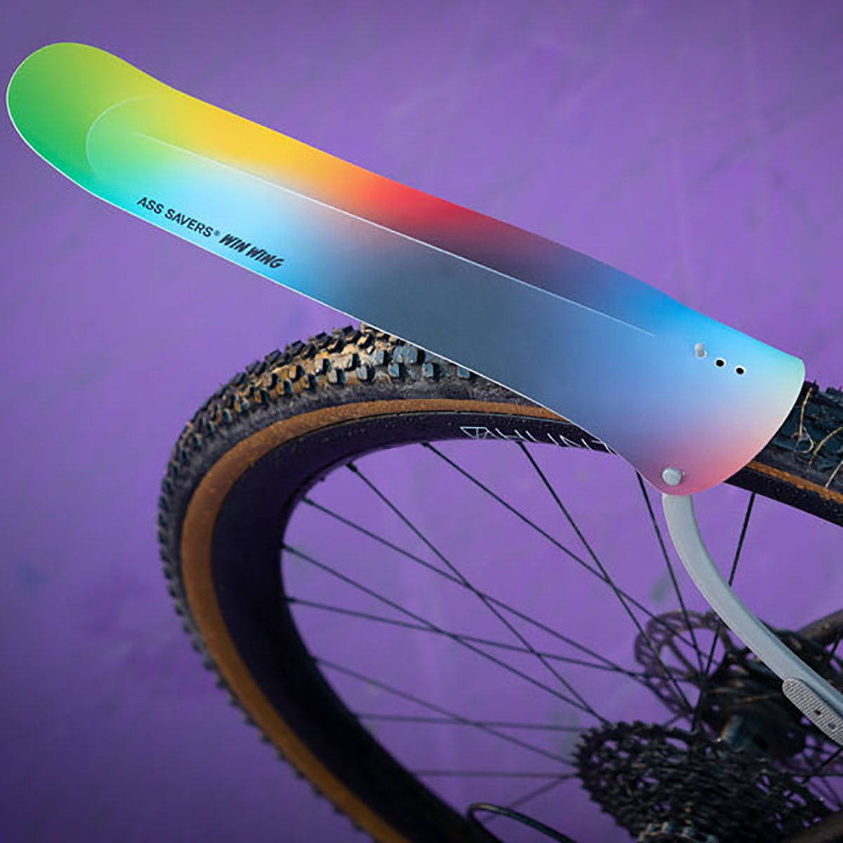 ZEITBIKE Ass Savers Win Wing gravel rear mudguard with grey wishbone, lightweight fender for mountain and gravel bikes.