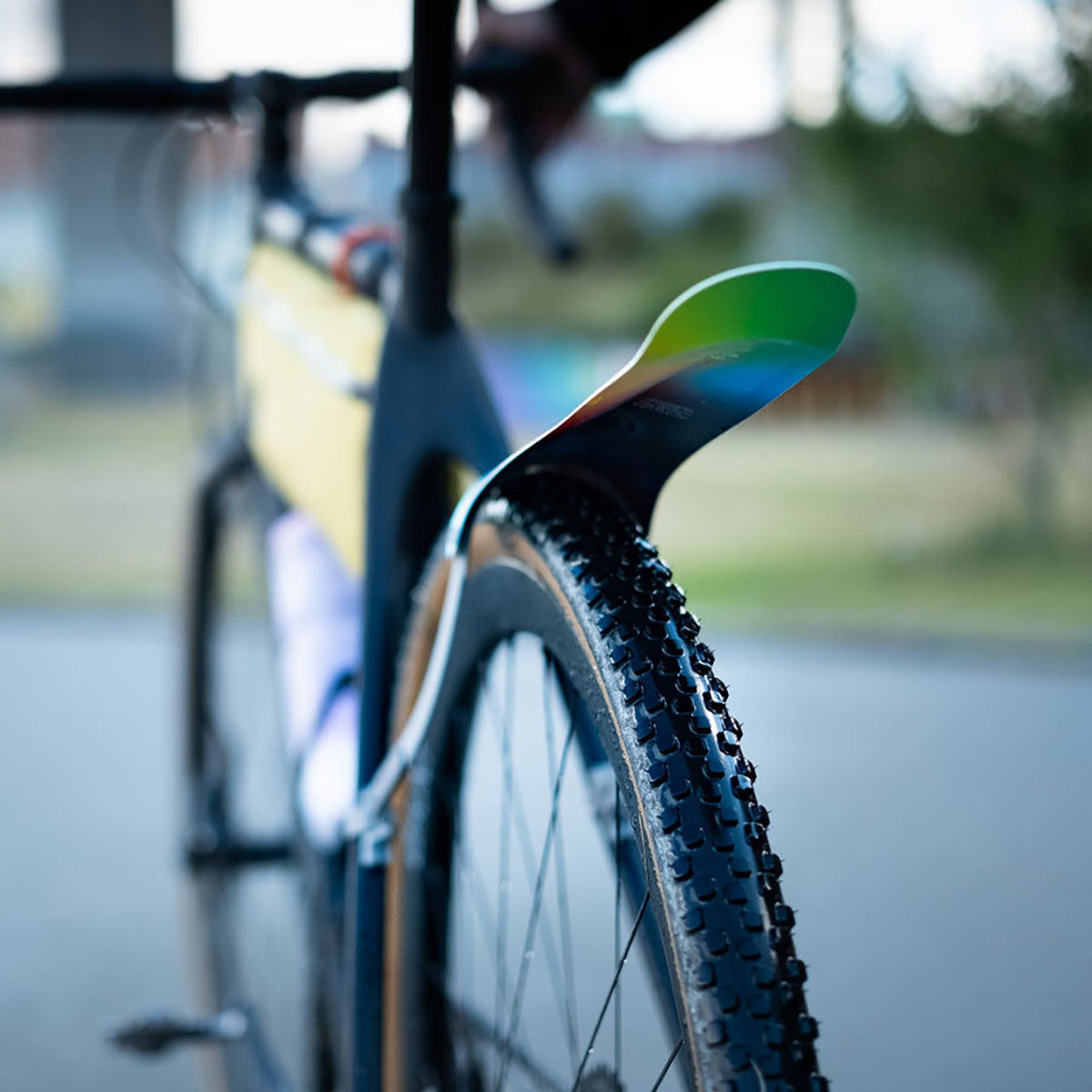ZEITBIKE Ass Savers Win Wing gravel rear mudguard with grey wishbone, lightweight fender designed for mountain and gravel bikes.