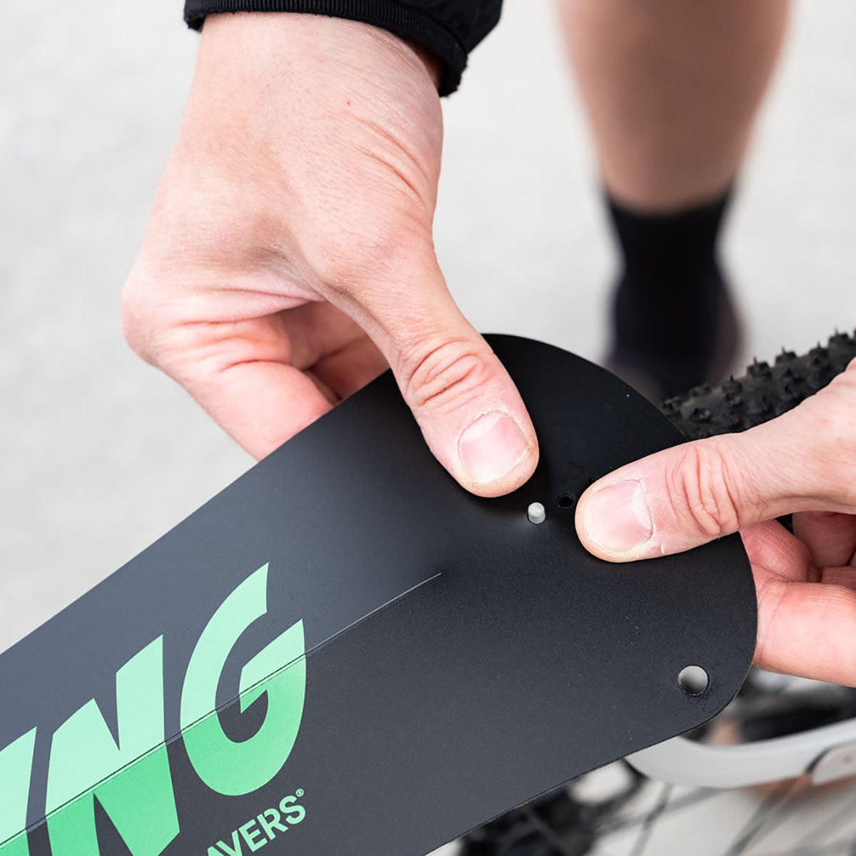 ZEITBIKE Ass Savers Win Wing gravel rear mudguard with grey wishbone, lightweight fender for mountain and gravel bikes.