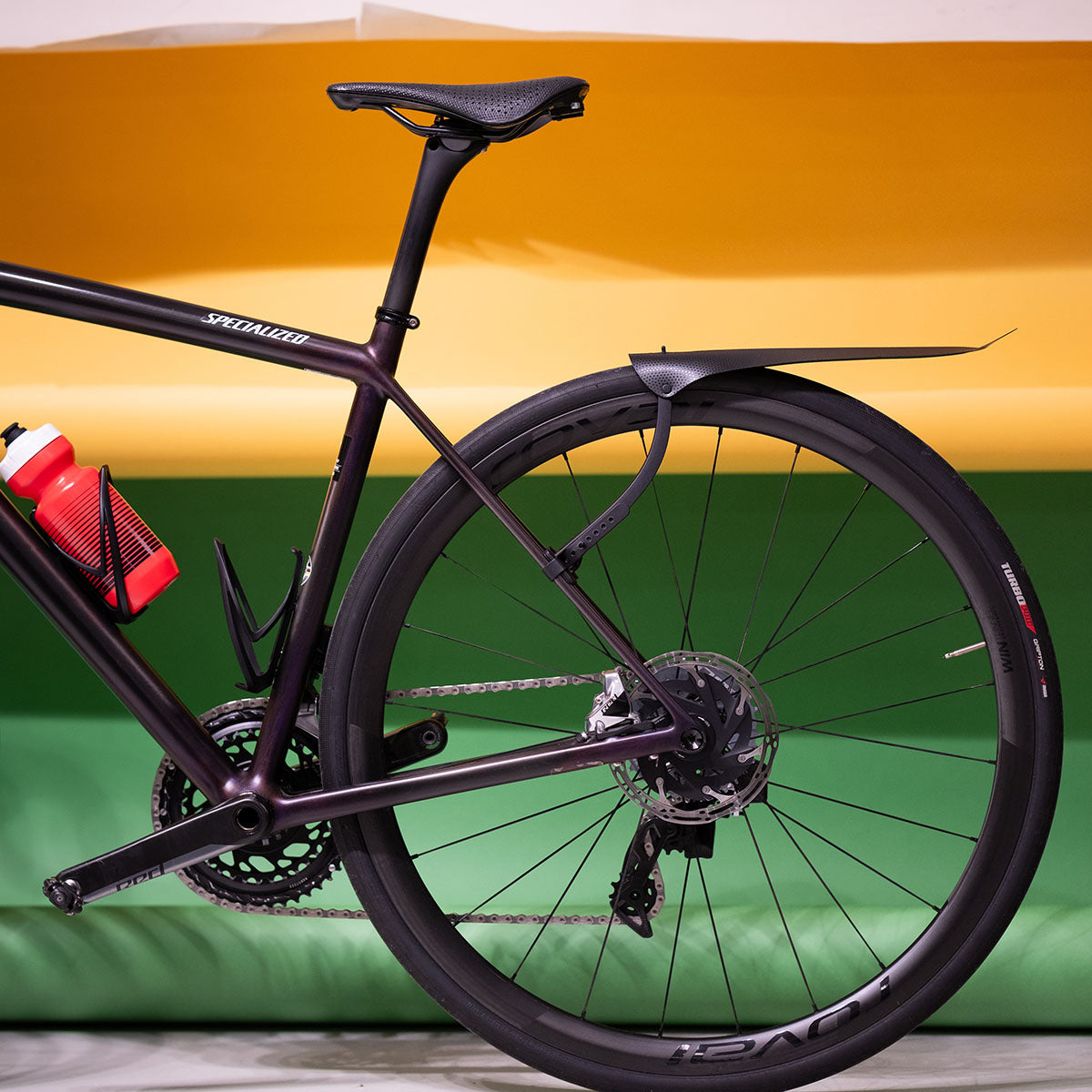ZEITBIKE Ass Savers Win Wing 2 road rear mudguard with black wishbone, lightweight fender for bike protection.