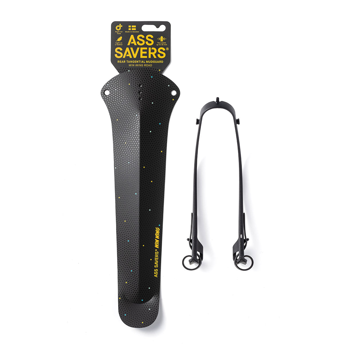 ZEITBIKE Ass Savers Win Wing 2 road rear mudguard with black wishbone, lightweight fender for bike protection