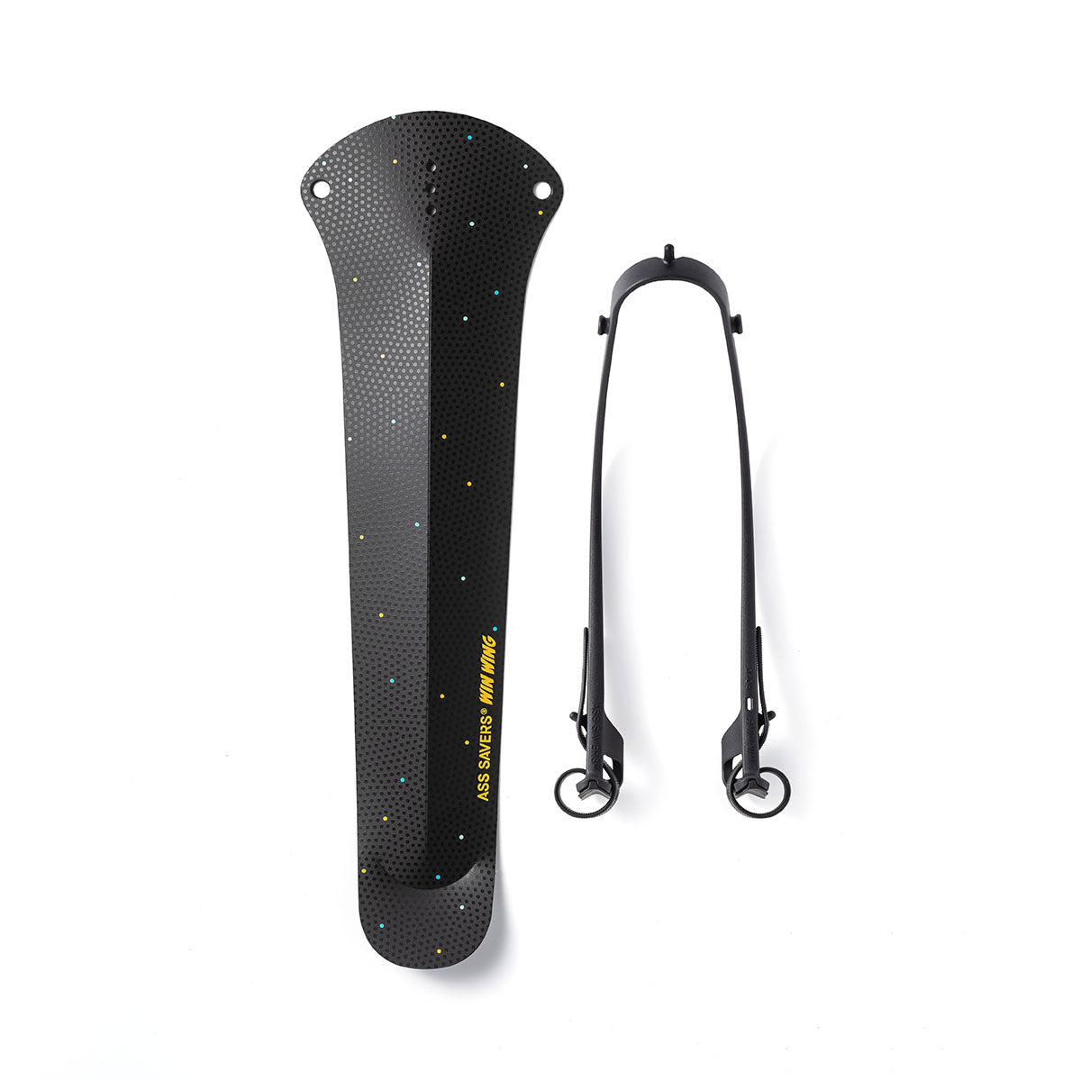 ZEITBIKE Ass Savers Win Wing 2 road rear mudguard with black wishbone, lightweight fender for bike protection and style.