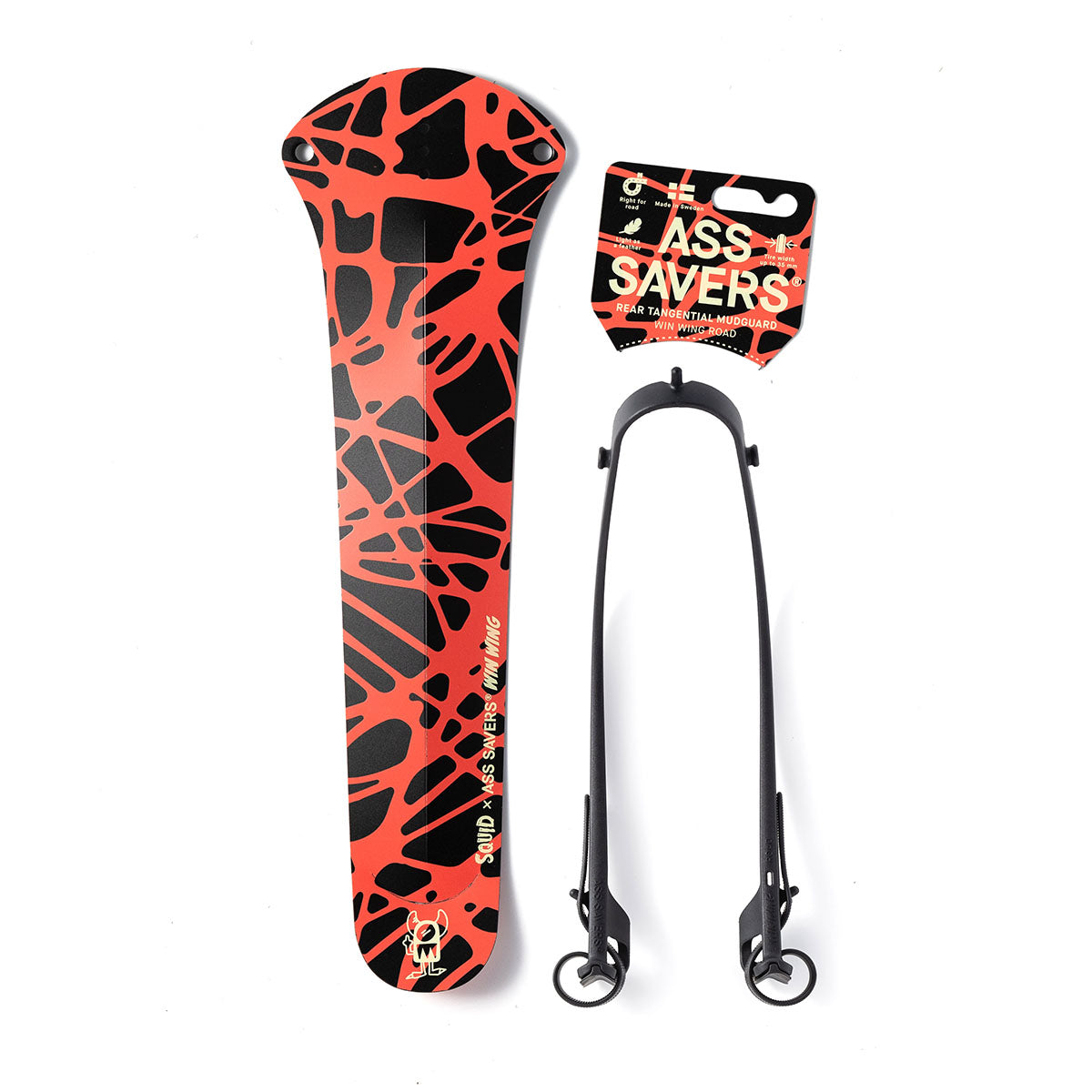 ZEITBIKE Ass Savers Win Wing 2 road rear mudguard with black wishbone, lightweight fender for bike protection and style