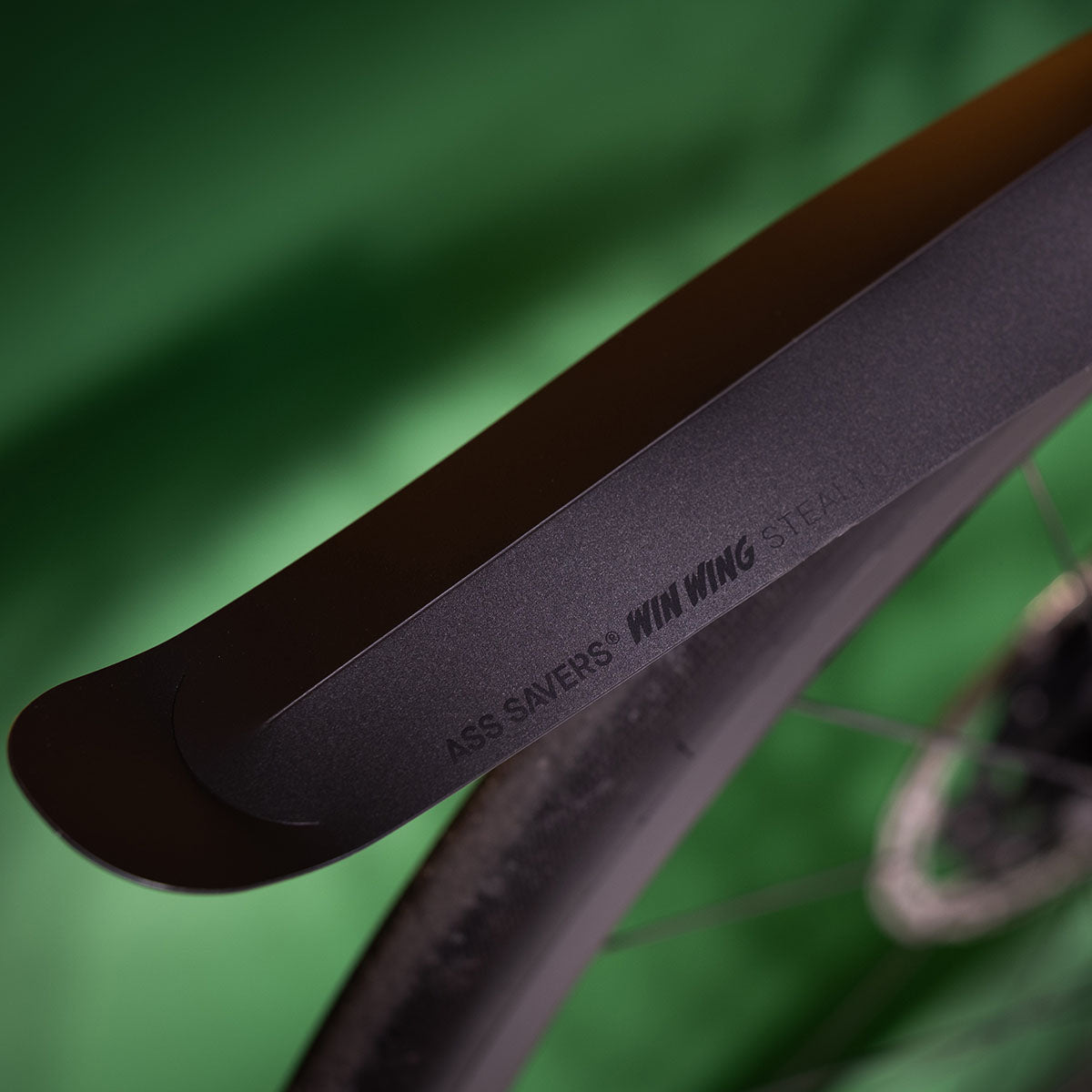 ZEITBIKE Ass Savers Win Wing 2 road rear mudguard with black wishbone, lightweight fender for bike protection.
