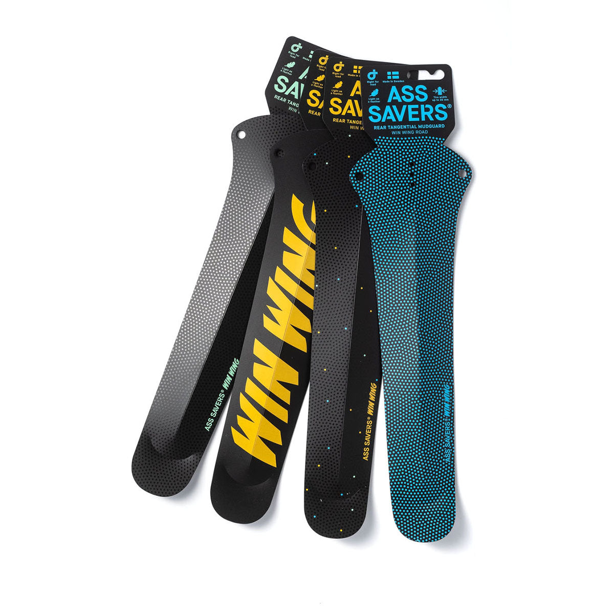 ZEITBIKE Ass Savers Win Wing 2 Road rear mudguard with black wishbone, lightweight fender for bike protection and riding comfort