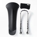 ZEITBIKE Ass Savers Win Wing MTB fenders, stealth black, designed to protect mountain bike riders from mud and water splashes.