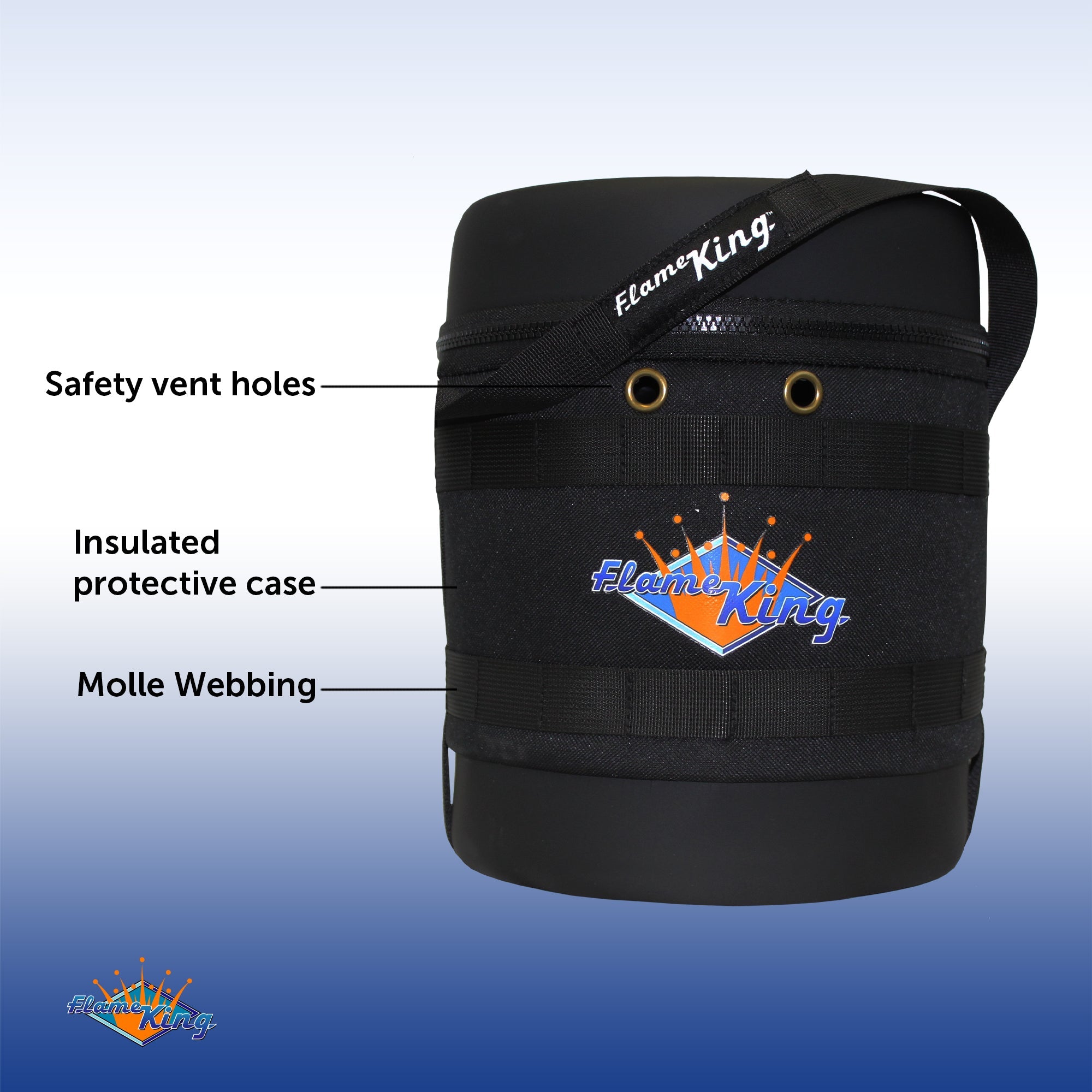 Flame King Propane Gas Hauler for 3lb Propane Tank Insulated Protective Carry Case - We The Collective