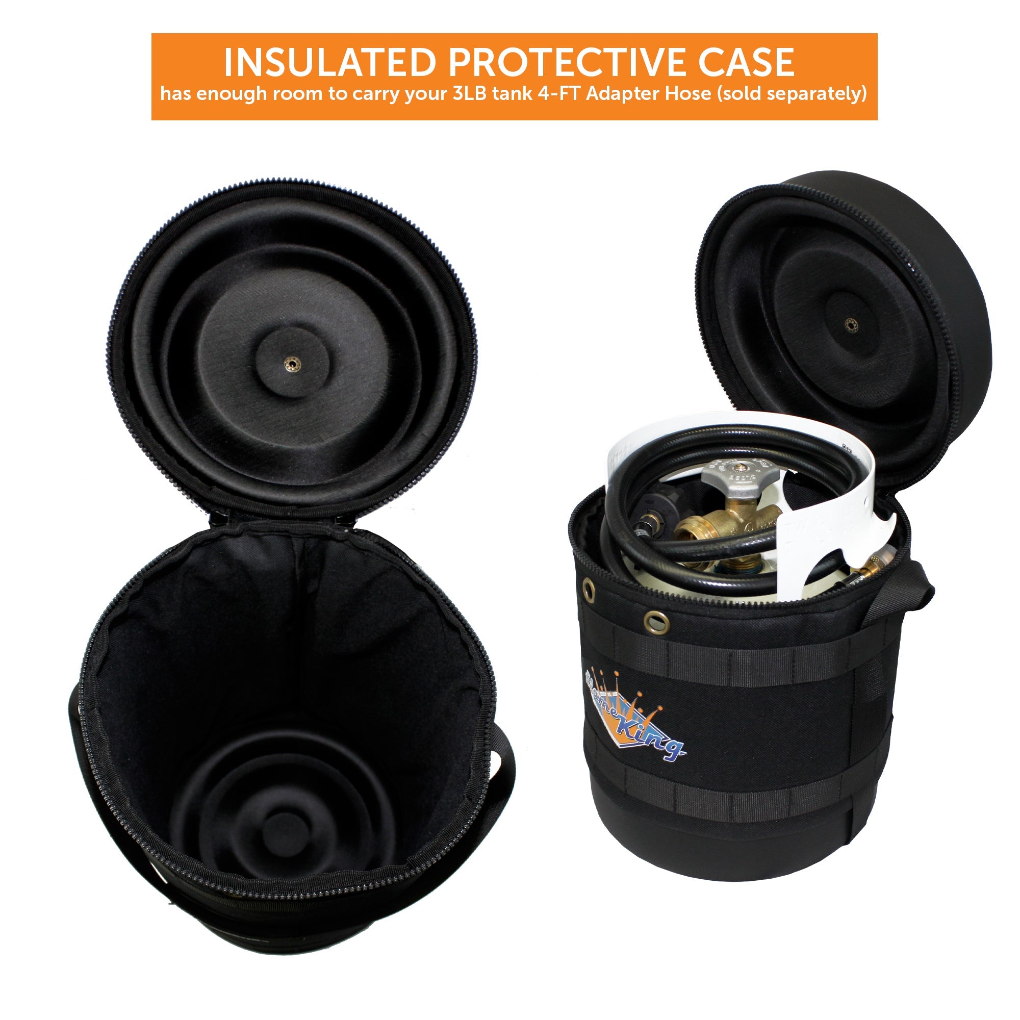 Flame King Propane Gas Hauler for 3lb Propane Tank Insulated Protective Carry Case - We The Collective