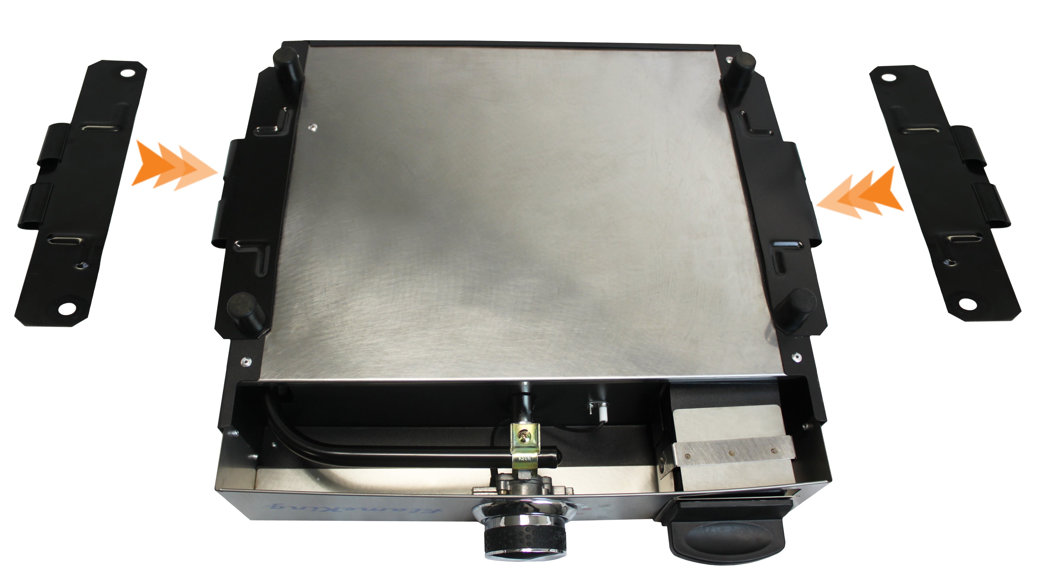 Flame King Bracket for Tabletop Griddles Connects via Leg Screws - We The Collective