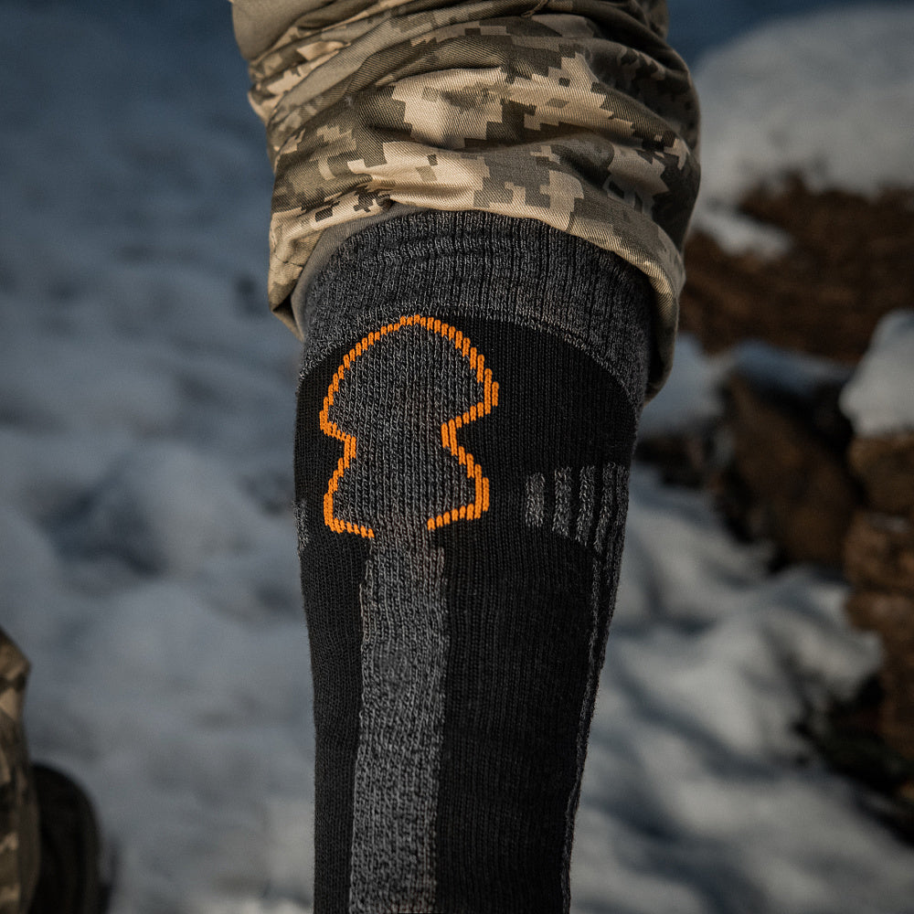 M-TAC Coolmax mid calf socks in a long design, showcasing breathable fabric and comfortable fit.