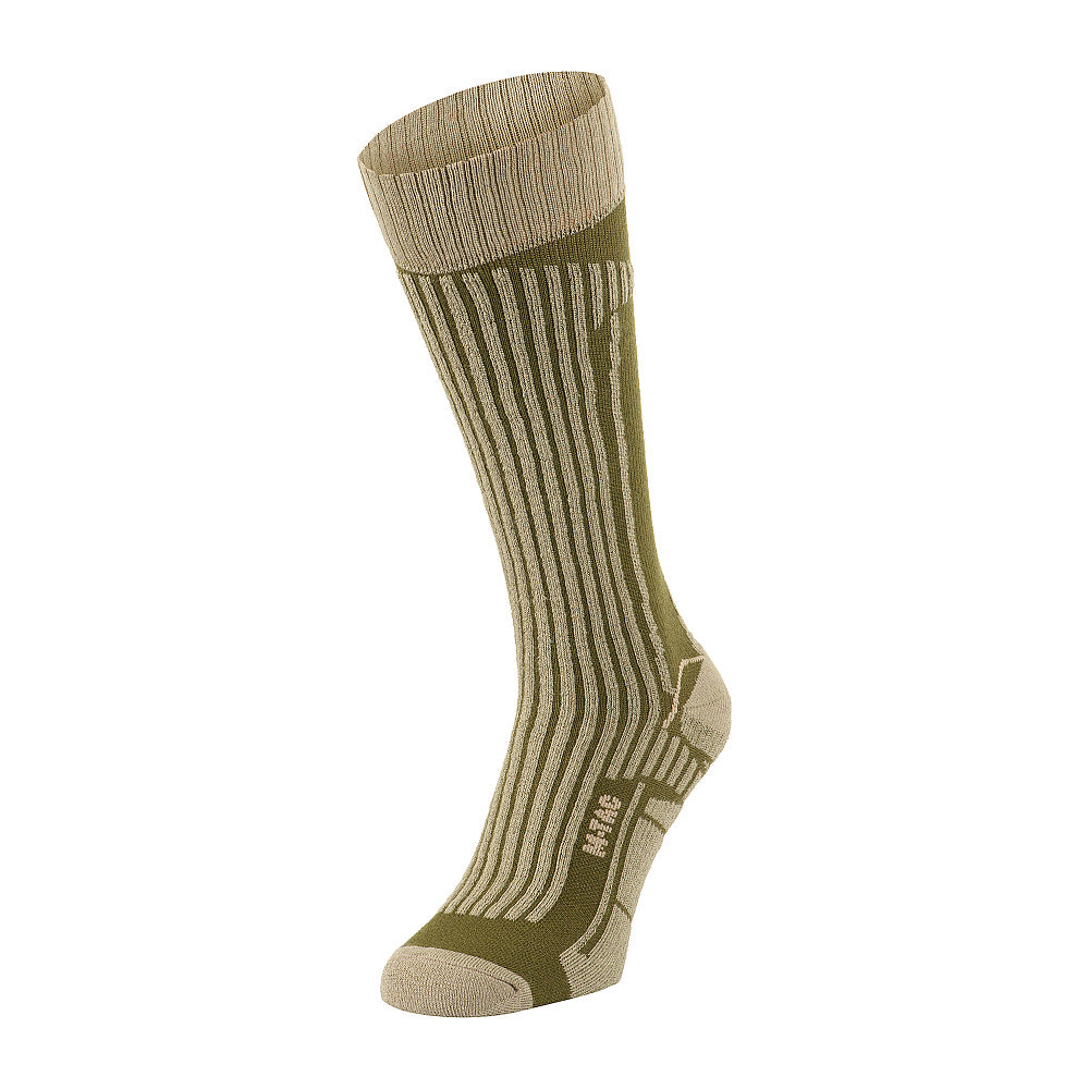 M-Tac Coolmax 75% mid calf socks in a stylish design, showcasing breathable fabric and comfortable fit.