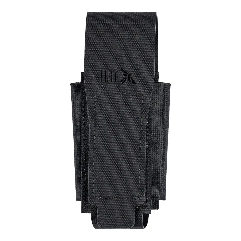 HCC Tactical Micro Flashbang Pouch in black, showcasing a compact design for tactical gear storage.