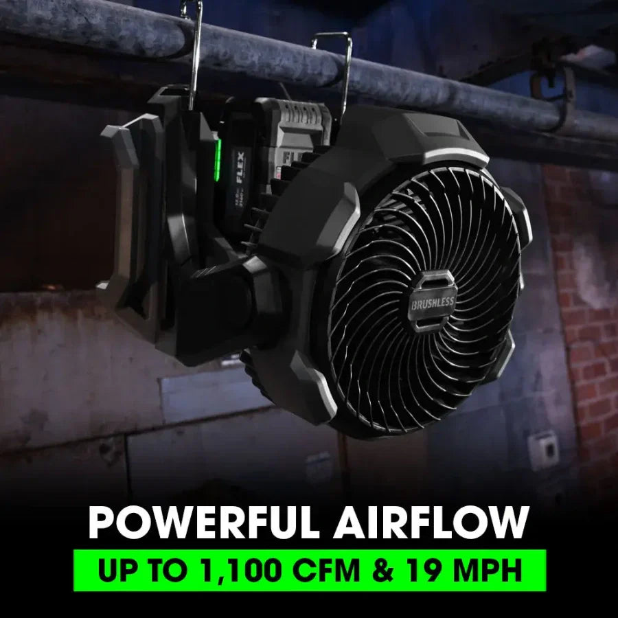 FLEX FX5471-Z 24V Jobsite Fan with 1,100 CFM & 46-Hour Runtime (Tool Only) - OVERLANDERS Outfitter