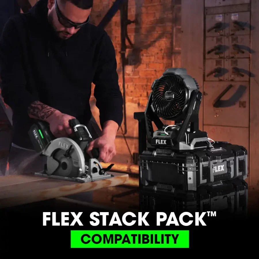 FLEX FX5471-Z 24V Jobsite Fan with 1,100 CFM & 46-Hour Runtime (Tool Only) - OVERLANDERS Outfitter