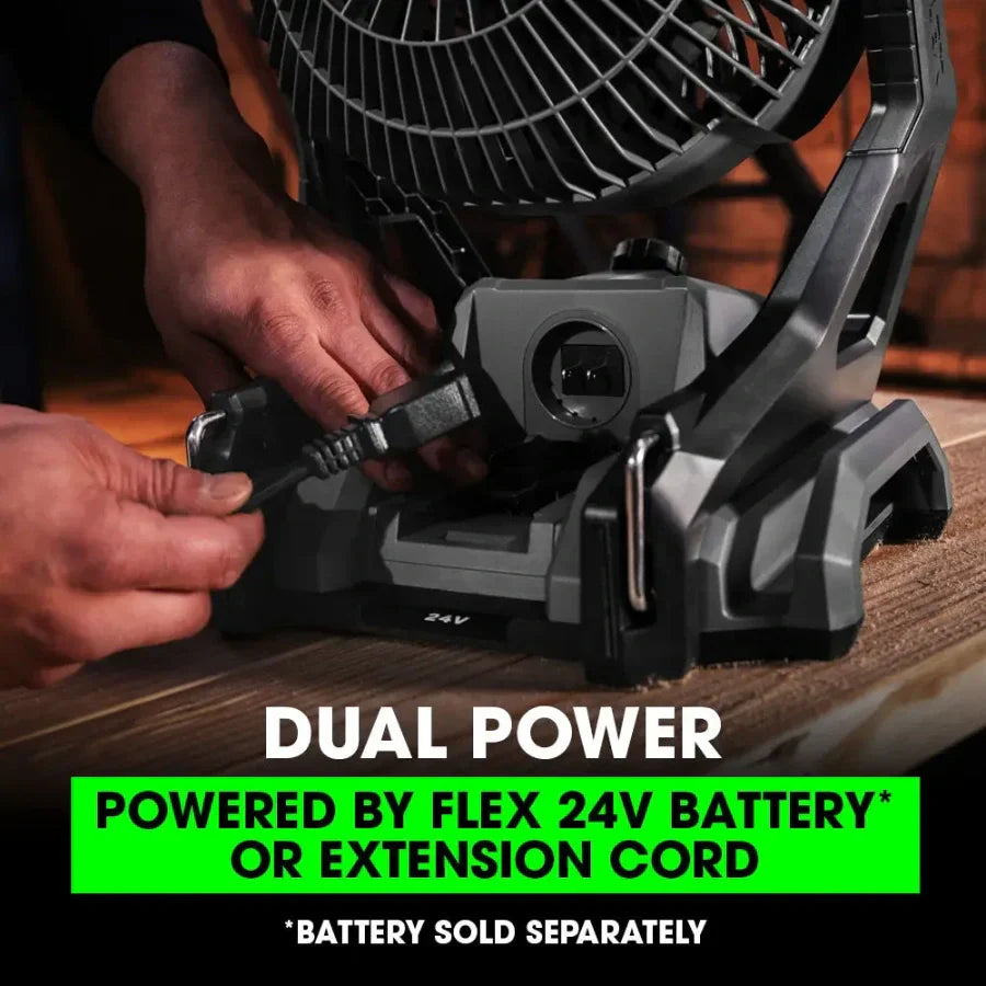 FLEX FX5471-Z 24V Jobsite Fan with 1,100 CFM & 46-Hour Runtime (Tool Only) - OVERLANDERS Outfitter