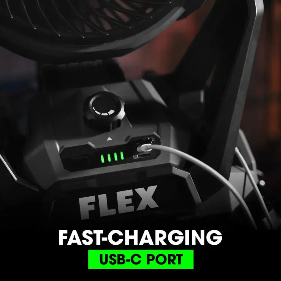 FLEX FX5471-Z 24V Jobsite Fan with 1,100 CFM & 46-Hour Runtime (Tool Only) - OVERLANDERS Outfitter