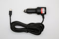 Rexing FM Type-C Charger for dash cams, compatible with CPStream, CPDuo, and Pro models, shown connected to a dash cam.