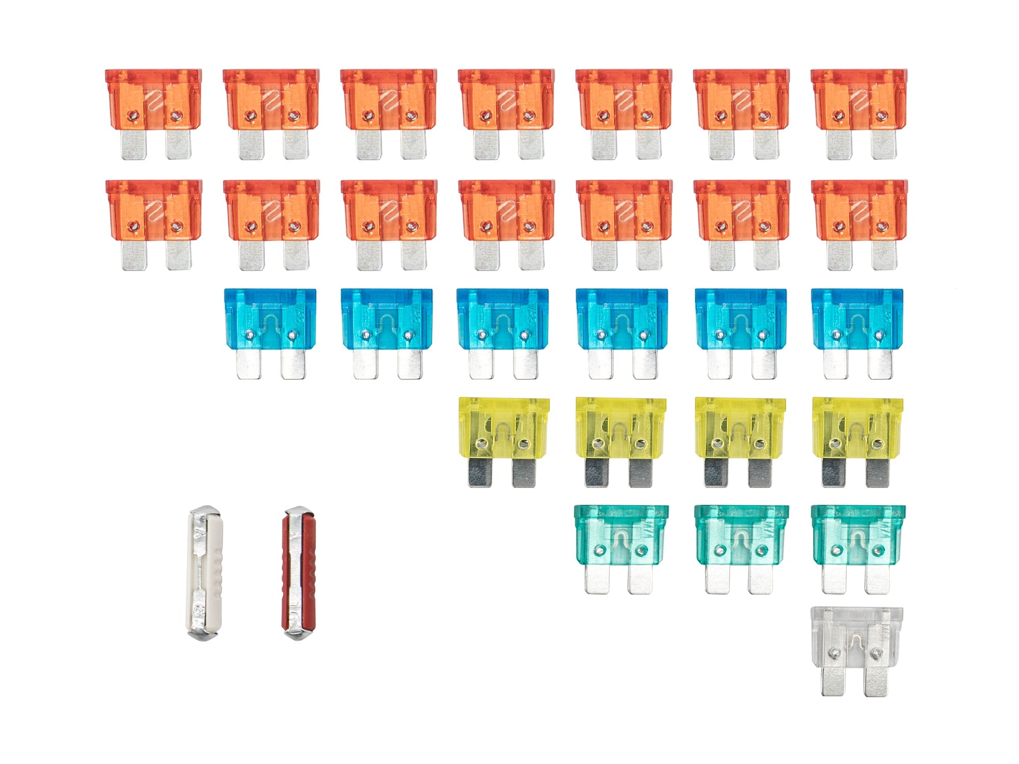 GoWesty Complete Fuse Replacement Bundle for late Vanagon, includes various fuses displayed in a plastic organizer.