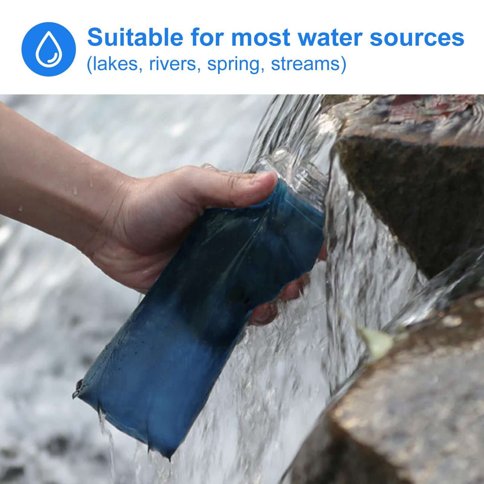 600 ml Collapsible Water Filter Bottle by HygieniSafe®, flexible design, transparent body, and integrated filter for clean drinking water.