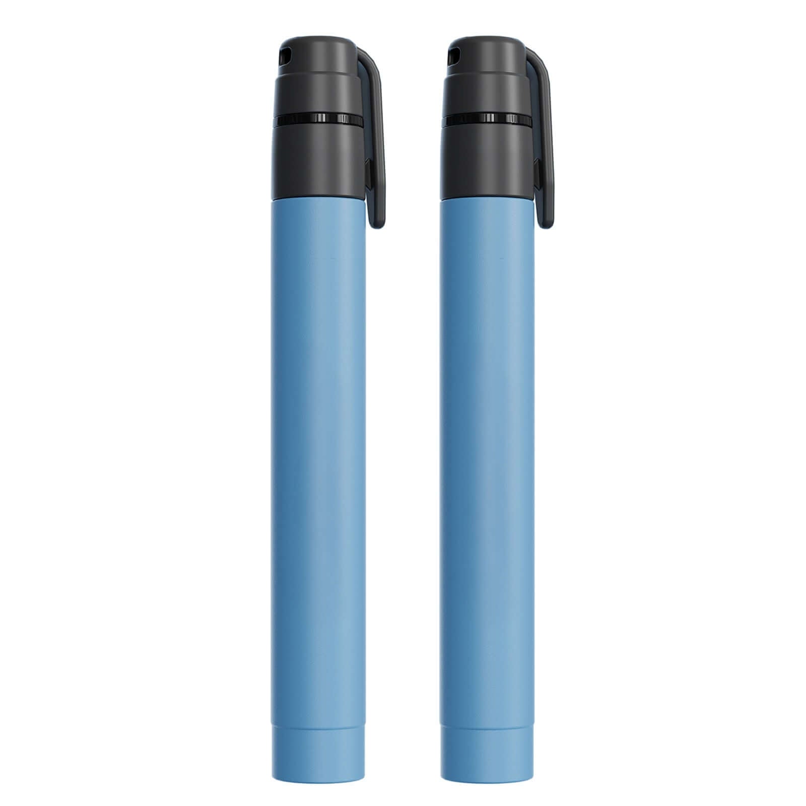 Ultra Compact Water Purification Straw by HygieniSafe® in a 2-pack, portable food and water filtration device for clean drinking water.