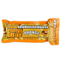 Energy bar with orange flavor from Millennium, high-calorie food and water supply for outdoor or emergency use