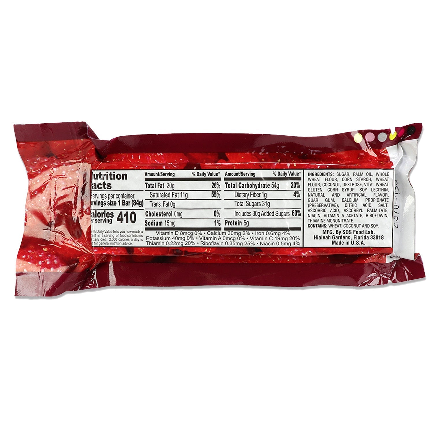 Millennium Energy Bar Raspberry 400 Calories - OVERLANDERS Outfitter
