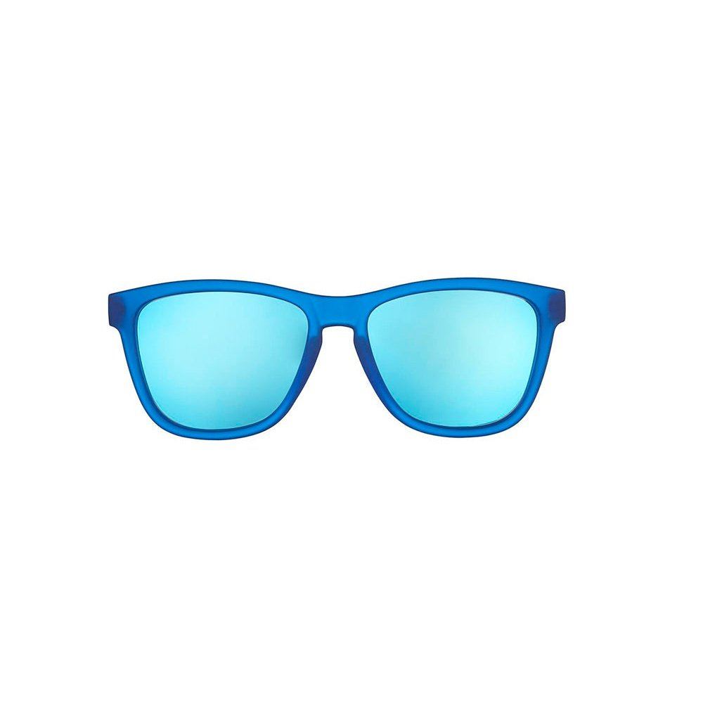 Falkor's Fever Dream OG polarized sunglasses by Rare Air Discs shown from the front, featuring sleek black frames and tinted lenses.