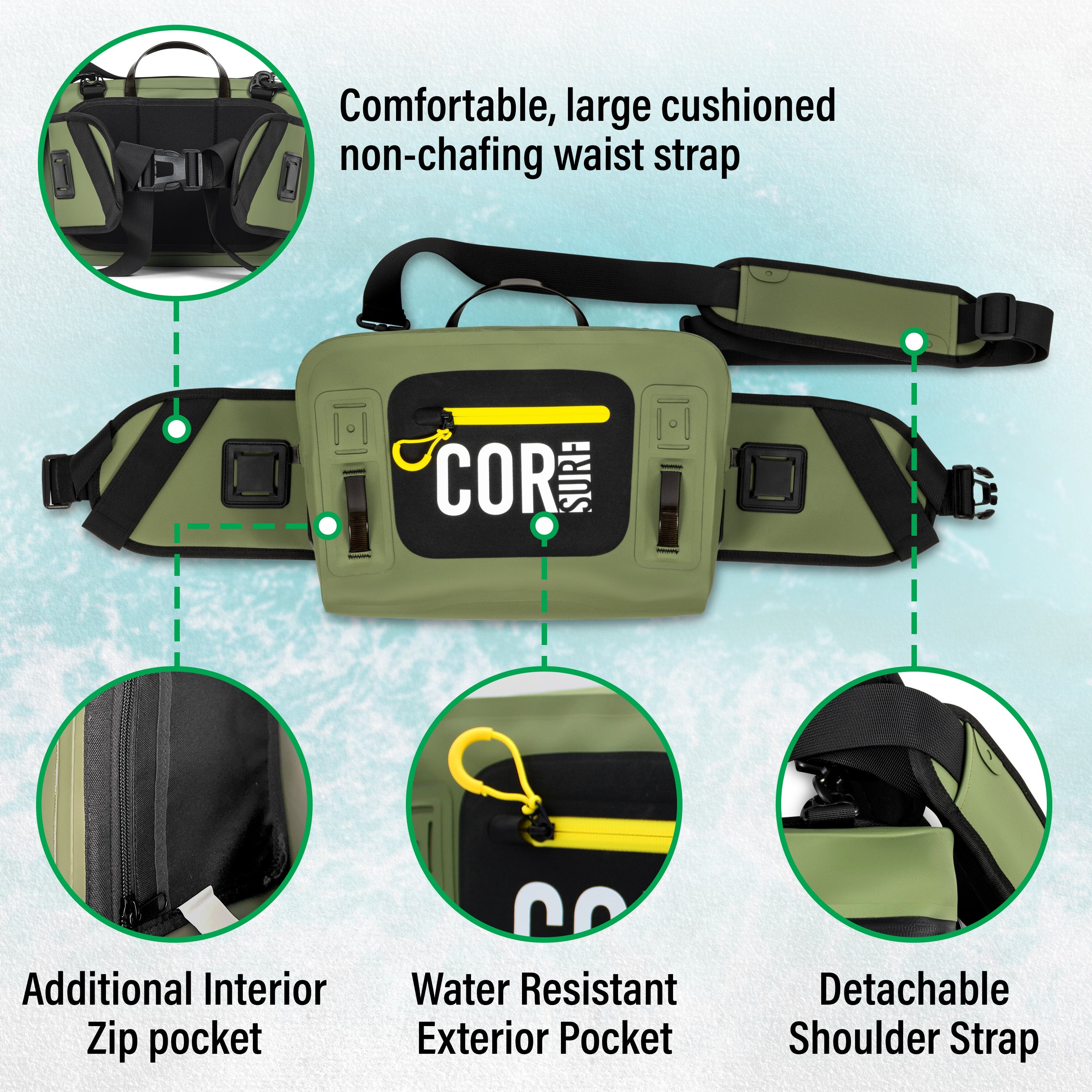 Molokai Waterproof Lumbar Pack - 8L (Free IPX8 Cell Phone Case) - OVERLANDERS Outfitter